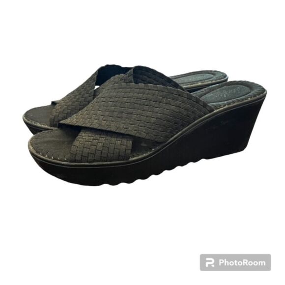 Dexflex Sport Women's Wind Vent Black Wedge Sandals Black Size 10 - Picture 5 of 8